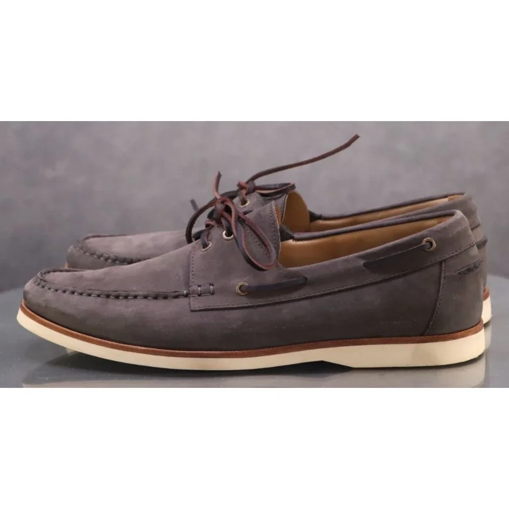 Jack Erwin Men's Boat Shoes Size 11 M Nubuck Leather Gray